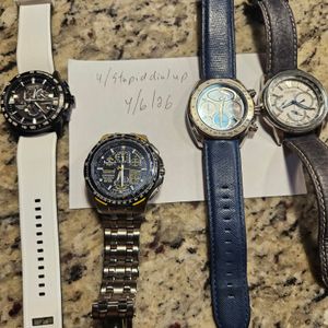Citizen c300-t003389 World Time Chronograph Blue Face Analog 
