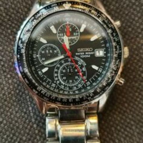 RARE SEIKO V657-8120 FLIGHTMASTER PILOT - CHRONOGRAPH TACHYMETER