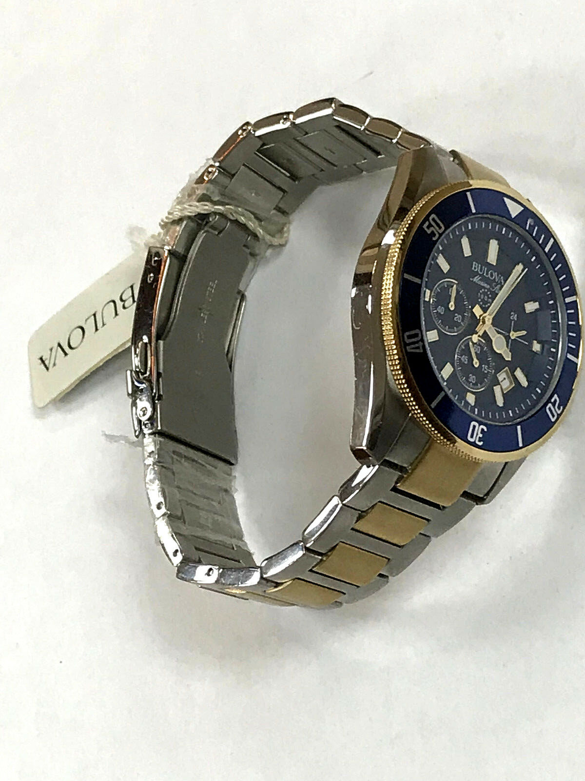 Bulova 98B230 Marine Star Chronograph Two Tone Date Men s Quartz Watch WARRANTY WatchCharts Marketplace