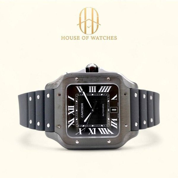 Brand New April 2026 Cartier Santos De Cartier Black ADLC Large Model ...