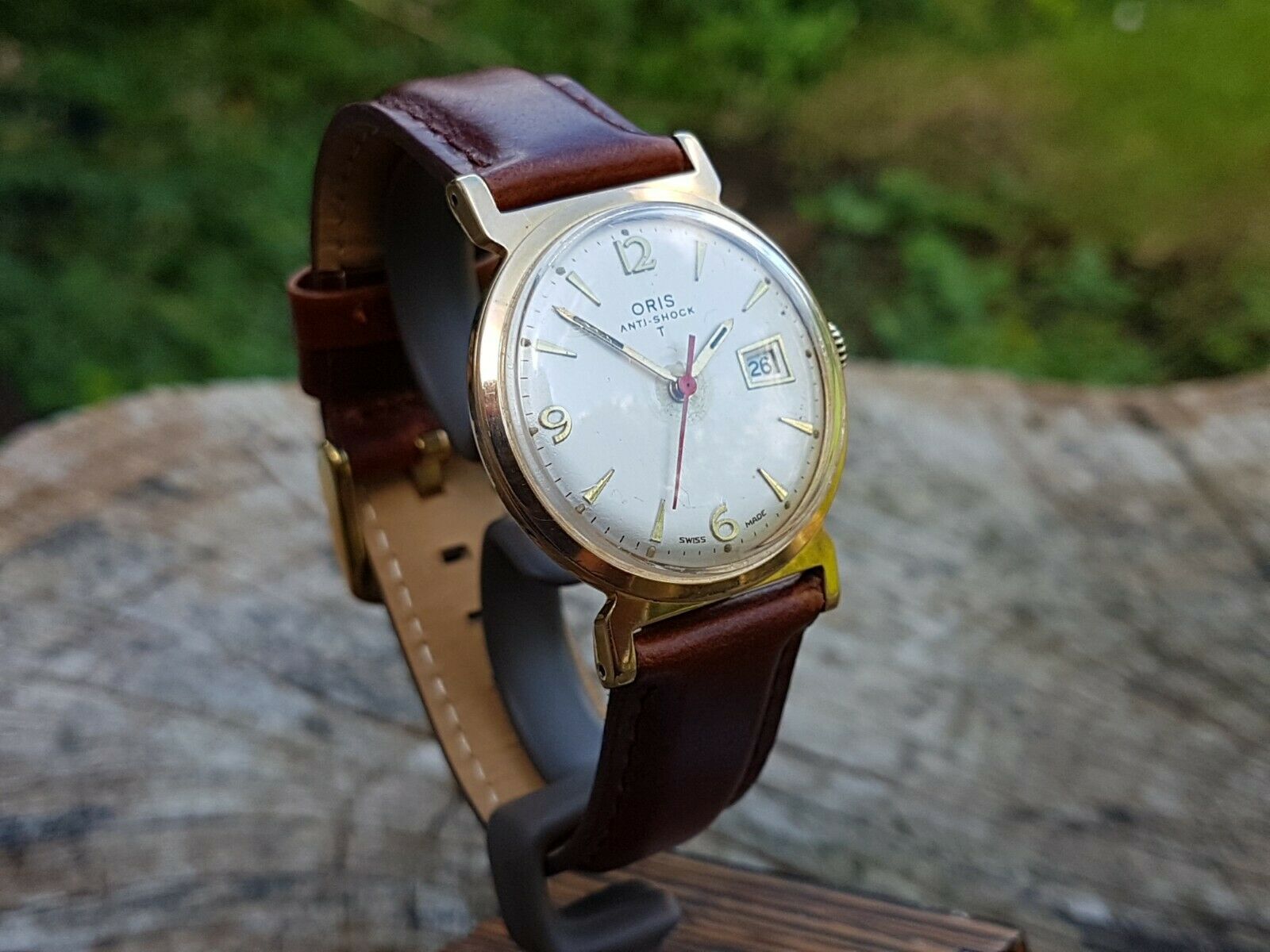 Vintage Watch Oris Anti Shock T 1960s Manual Wind Gold Plated Cal