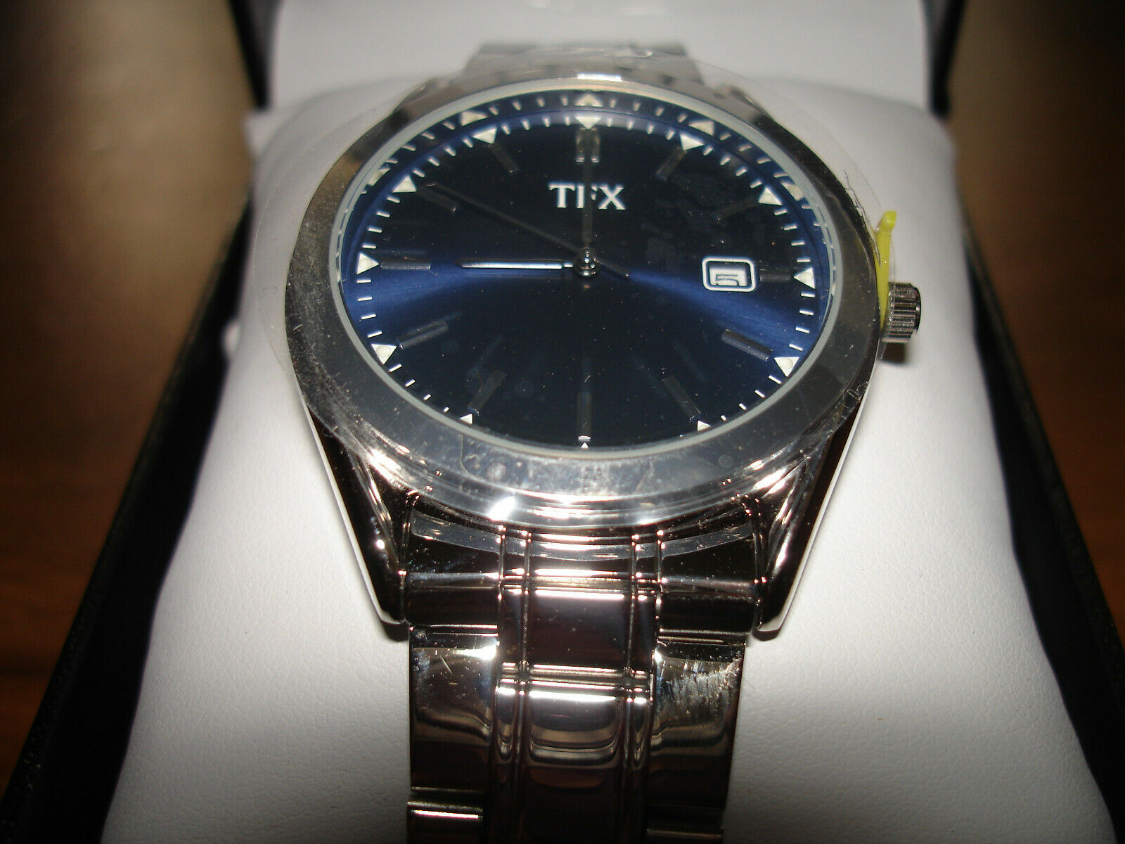 TFX Mens Silver-Tone Stainless Steel Watch, Blue | Power Sales