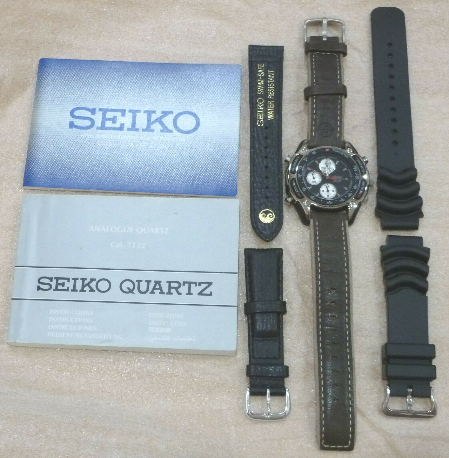 Seiko SQ-50 7T32-6H90 Chronograph Alarm Quartz Men's Japan Made Watch +  BONUS | WatchCharts