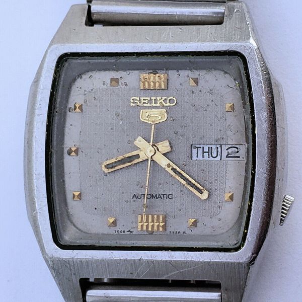 に*ー様 【ジャック品】セイコー5 7009-5860 自動巻き時計 Vintage Seiko 5 7009-5860 Automatic 21 Jewels Day Date Bar