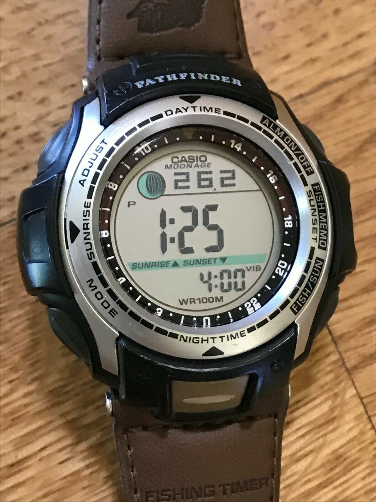 casio pathfinder fishing timer watch