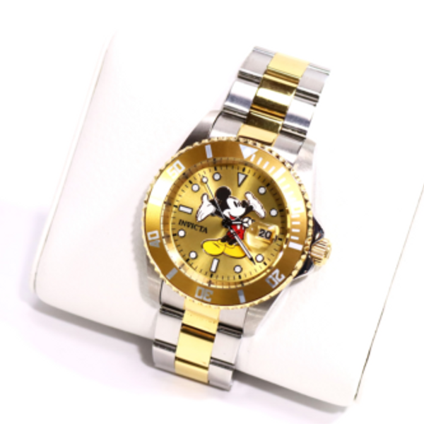 Disney Invicta Collection Invicta Disney Limited Edition Two Tone Quartz Watch With 42 Mm Gold ...