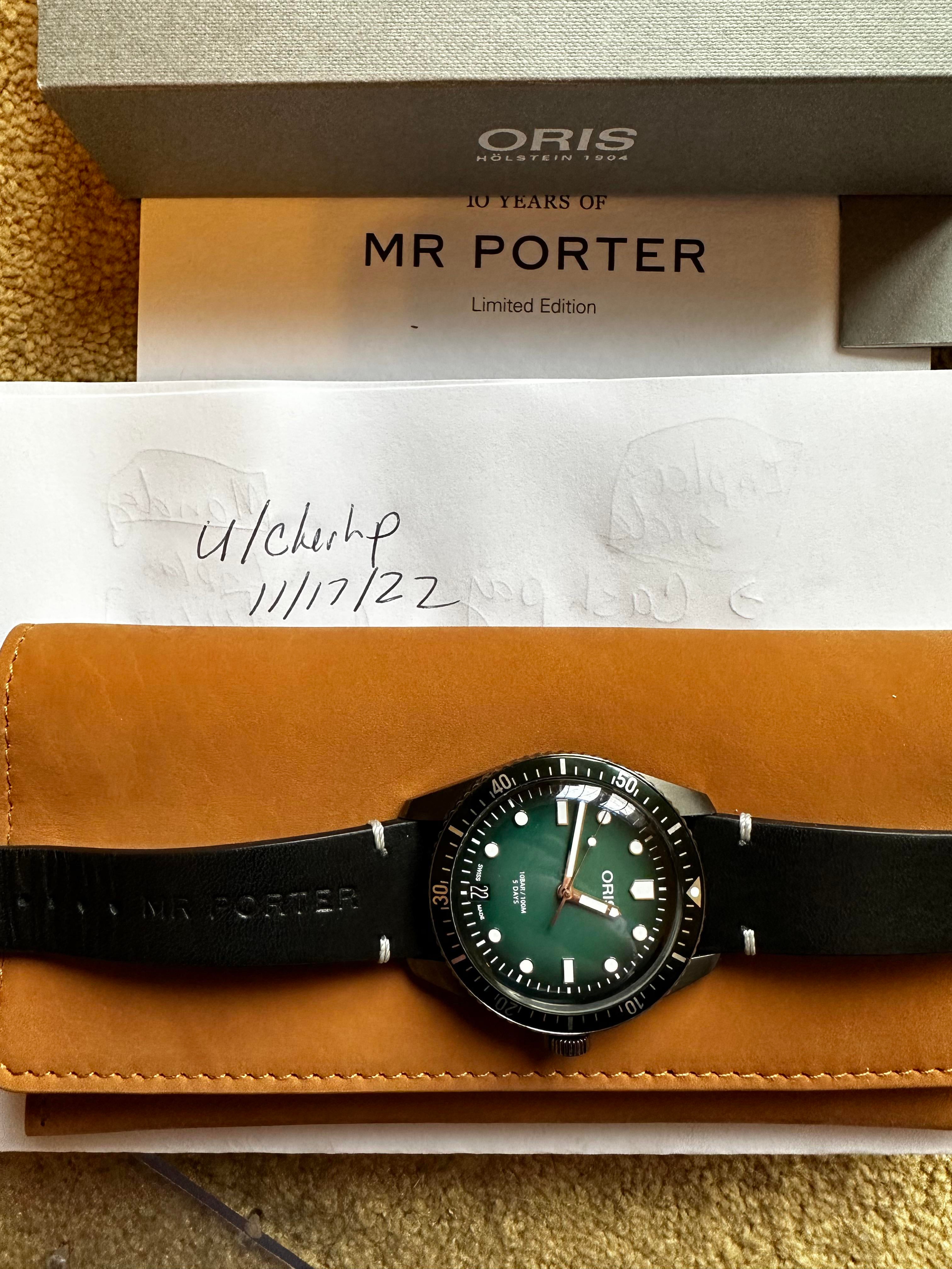 WTS Oris Mr. Porter Limited Edition Divers 65 Brand New