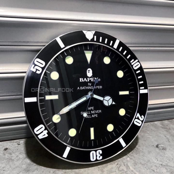 INSTOCK BATHING APE Bapex Wall Clock Black | WatchCharts