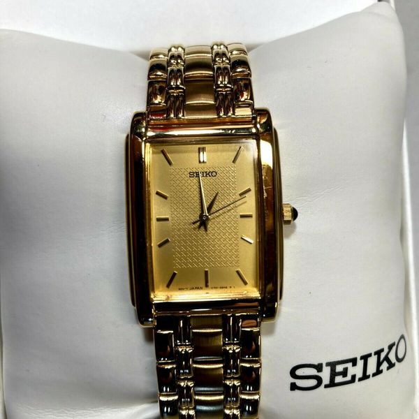 Seiko V701-5E49 R1 Men's Gold Watch - NEW | WatchCharts