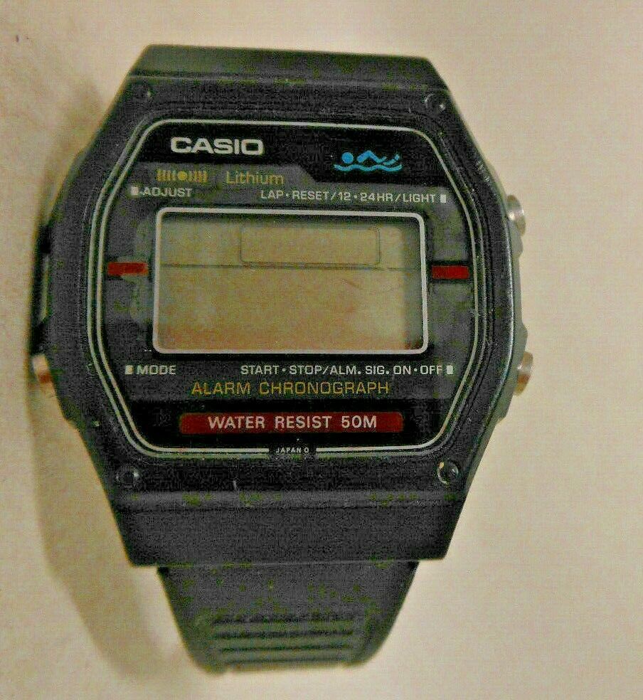 casio alarm chrono water resist 50m