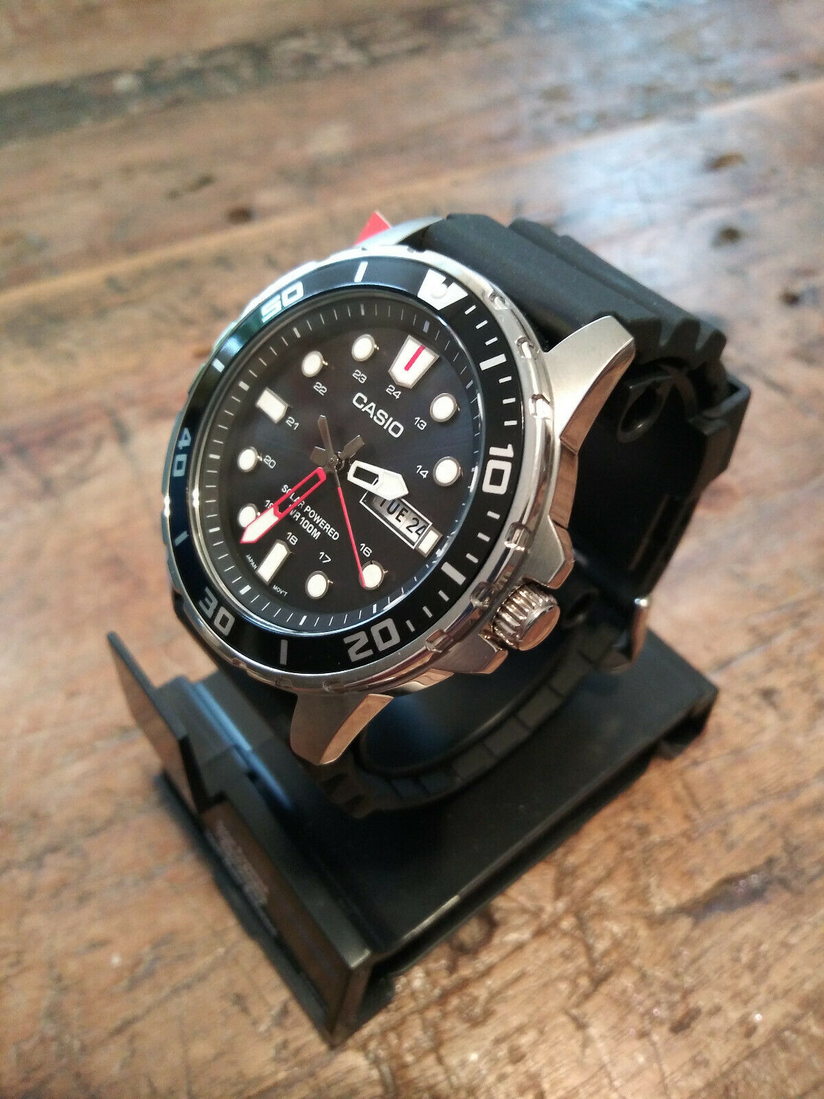 Casio MTP-S110-1AV, Men's Solar Battery Watch, 100 Meter W/R