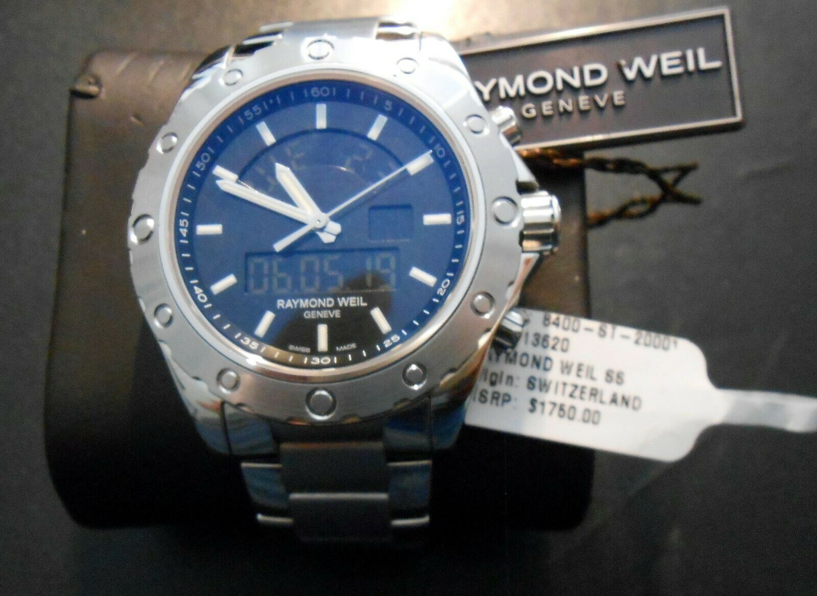 Raymond Weil Sports Anaolg Digital Multifunction Watch Model 8400