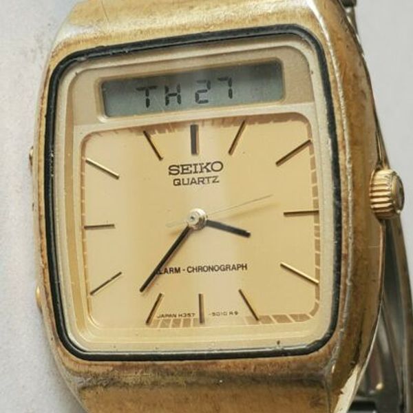 Vintage Mens SEIKO H357-5109 Alarm Chronolograph Digital Watch. Runs ...