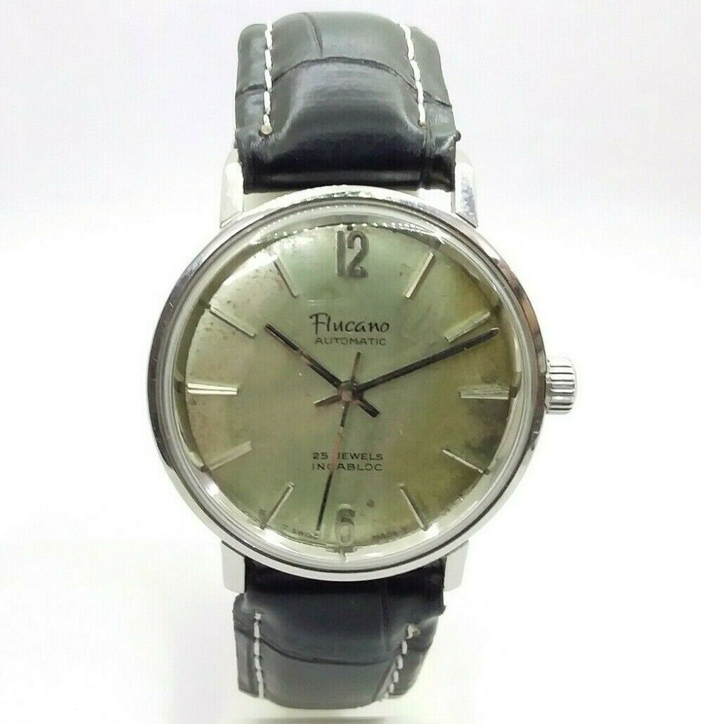 USED VINTAGE MEN'S FLUCANO AUTOMATIC 25 JEWELS INCABLOC EXCELLENT