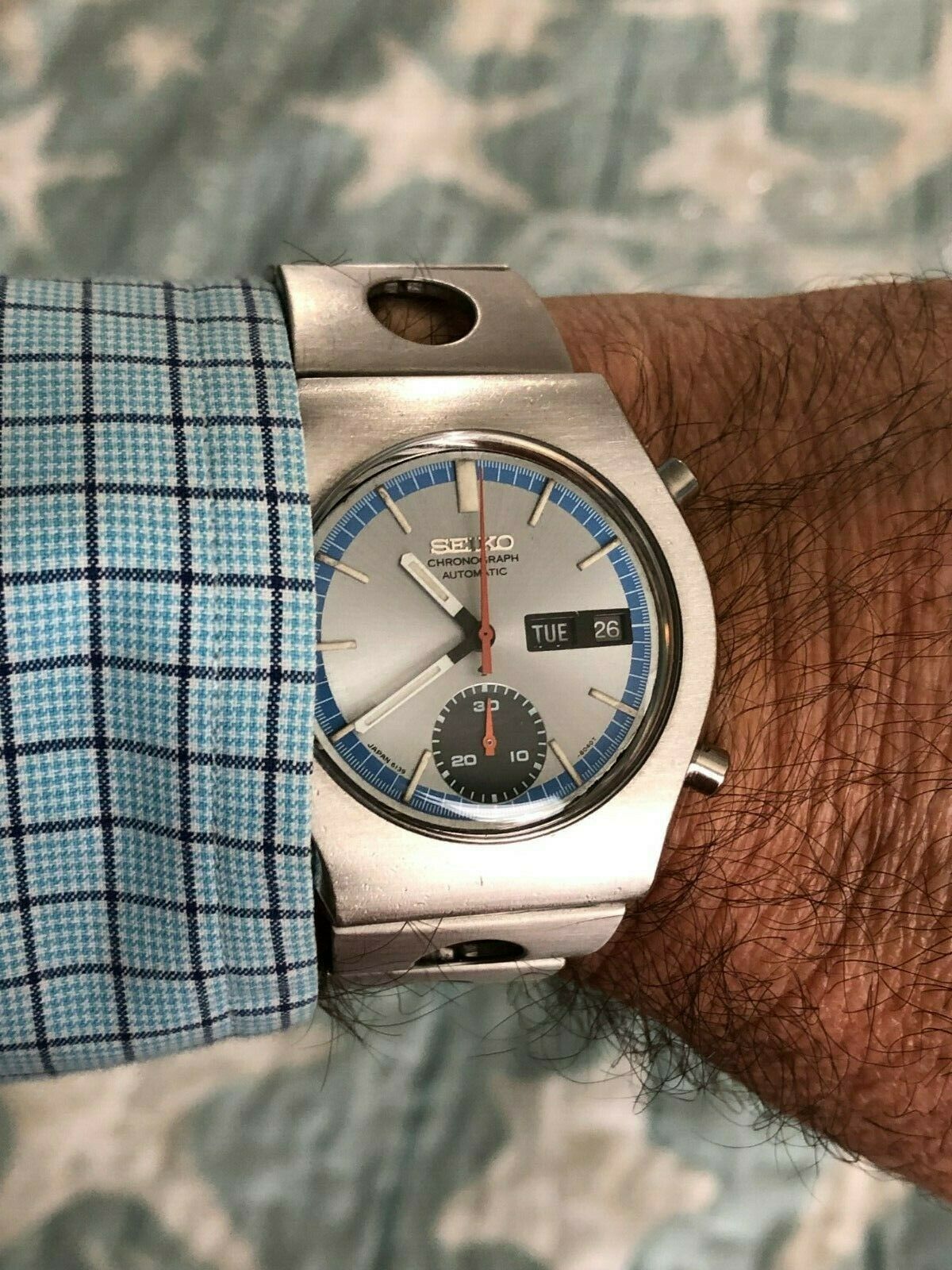 SEIKO 6139 8020 CHRONOGRAPH ORIGINAL SILVER DIAL 8040T RARE RALLY