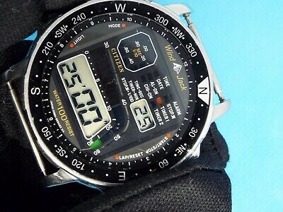 RARE VINTAGE DIGITAL WATCH CITIZEN WIND JACK D060-086775 LCD LIGHT ALARM  TIMER | WatchCharts Marketplace