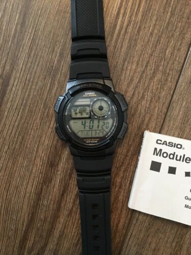 Casio Watch Salarms Wolrd Time Illuminator Model 3198 3299 AE 1000W w Guide WatchCharts Marketplace