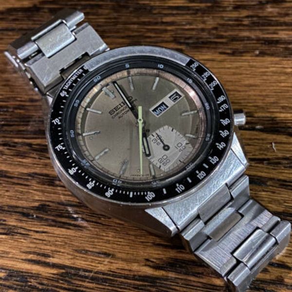VERY RARE SEIKO 6139-6040 SILVER GHOST AUTOMATIC CHRONOGRAPH
