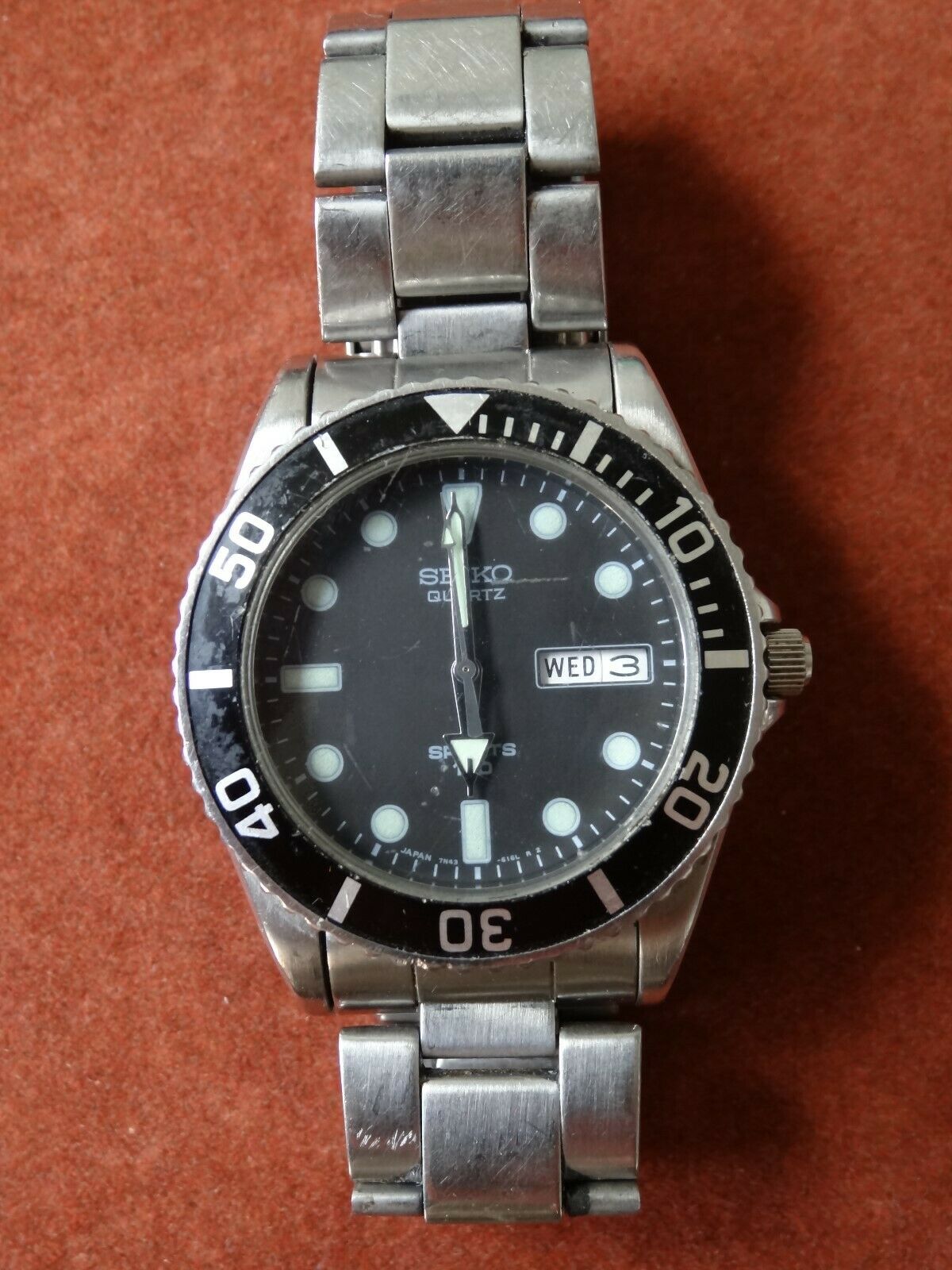 入荷通知 アプリ おすすめ DIVERS 150 SPORTS SEIKO 7N43-6120 QUARTZ SPARES FOR WATCH 時計