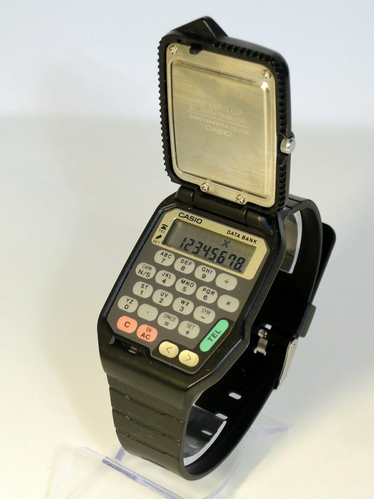 Casio FTP-30 (761) Flip-Top Analog + Data-Bank Rechner Uhr