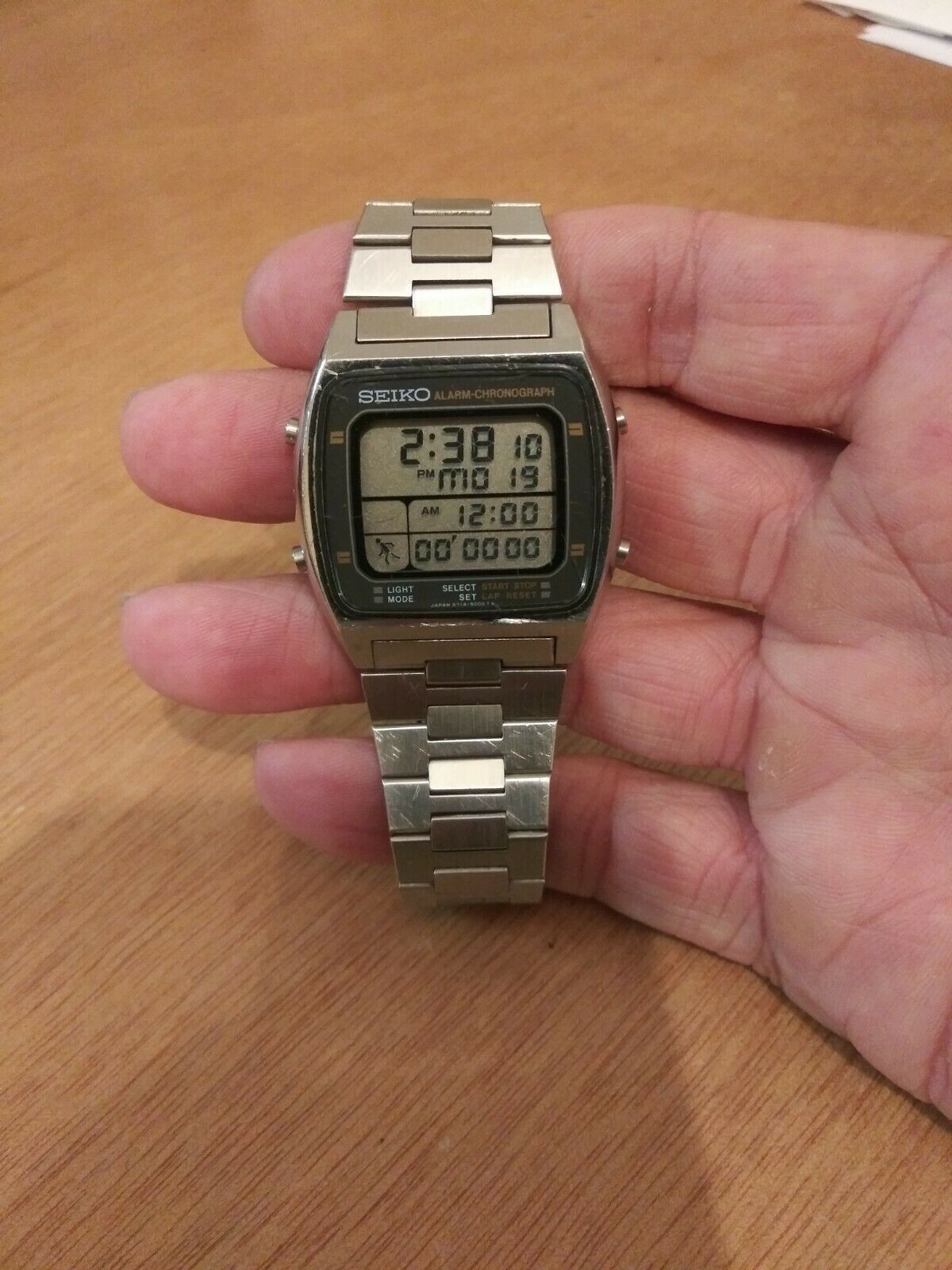 Vintage 1983 Seiko A714-5009 Running Man Digital LCD Watch Nice!!! |  WatchCharts