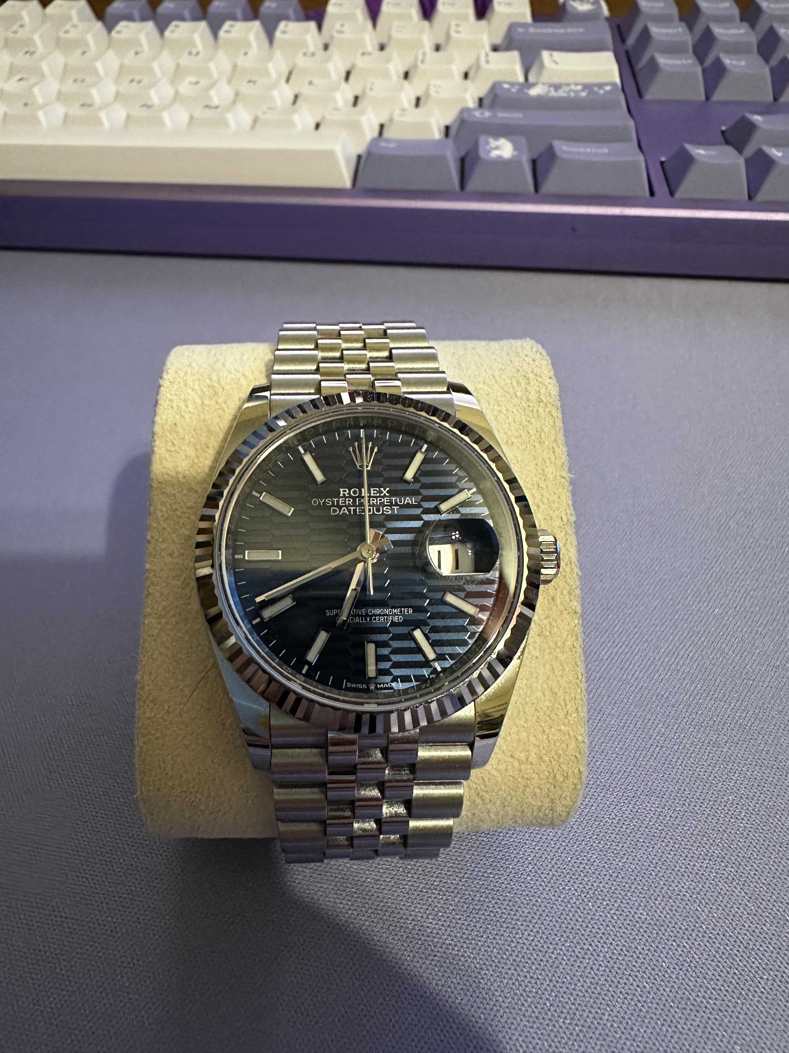 WTS Rolex Datejust 36 ref.126234 Blue Fluted Motif Dial 2022