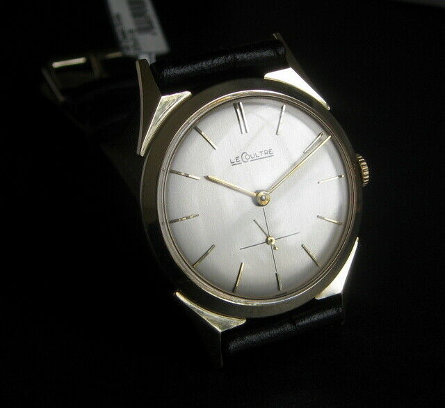 Mens 1960s Jaeger LeCoultre 14K Solid Gold 100 Genuine K480