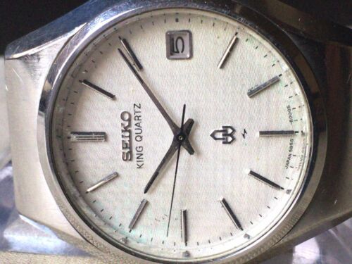 Vintage SEIKO Quartz Watch/ KING QUARTZ 5855-8000 SS 1977