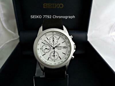 seiko chronograph 100m white face