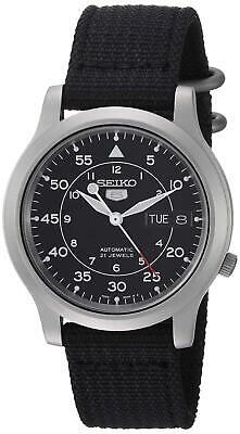 Seiko men's snk809 seiko 5 automatic store stainless steel watch with black canvas strap