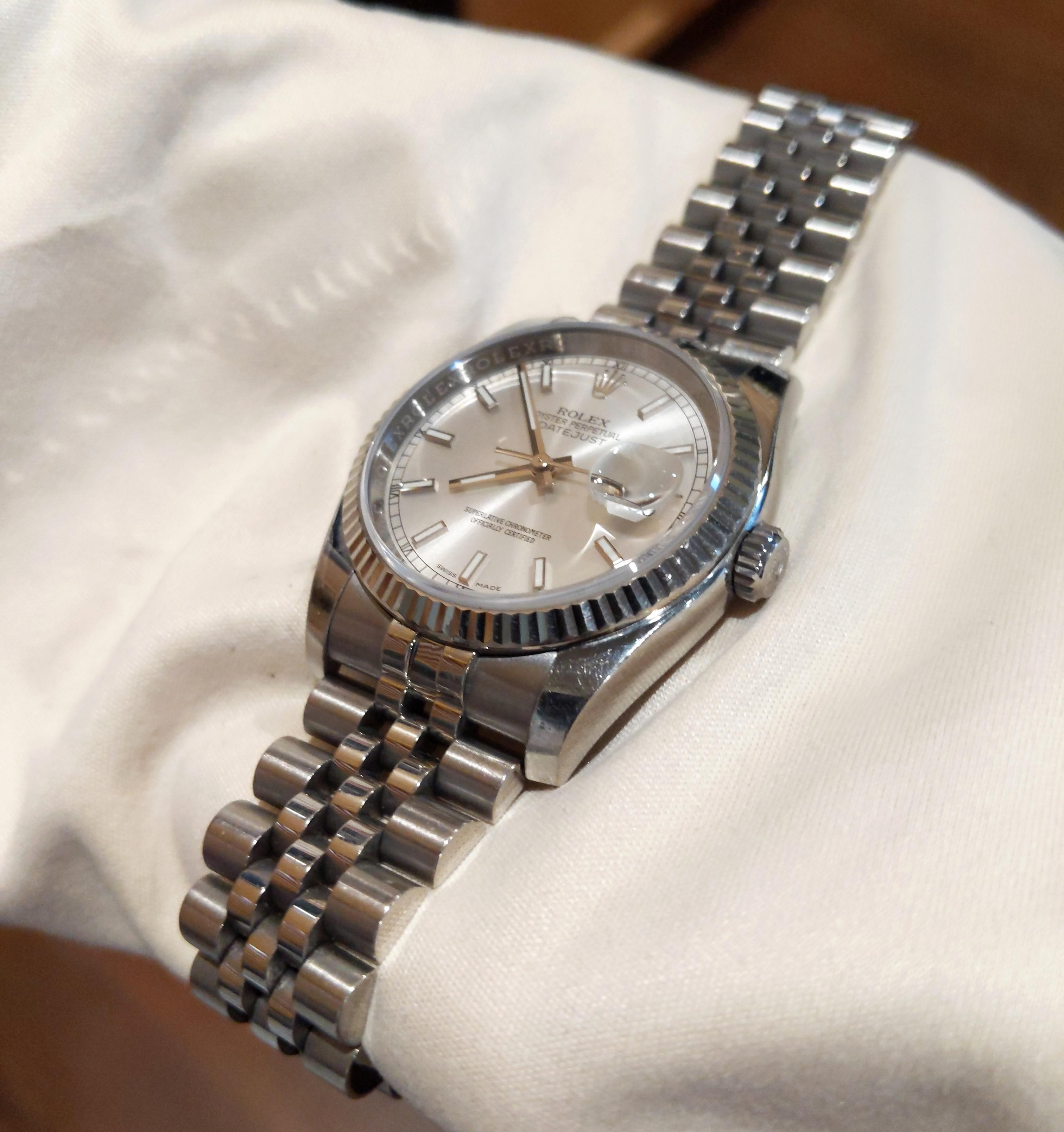 datejust 36mm silver dial