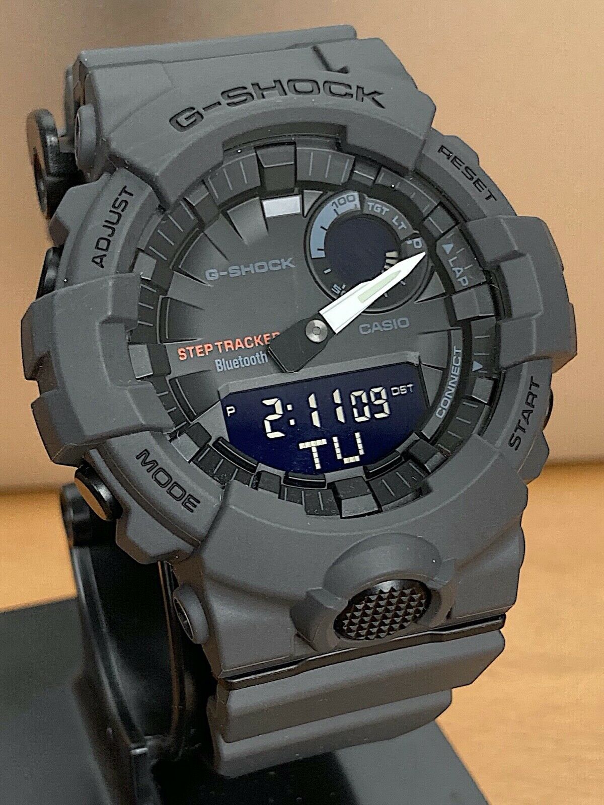 Casio G Shock Analog Digi Step Tracker Bluetooth Watch Gba 800 8a Dark Grey Watchcharts