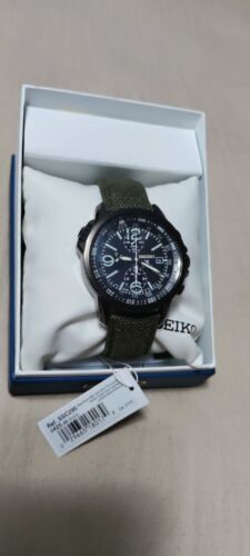 Seiko Prospect Solar Military Chronograph SSC295P1 Black Dial