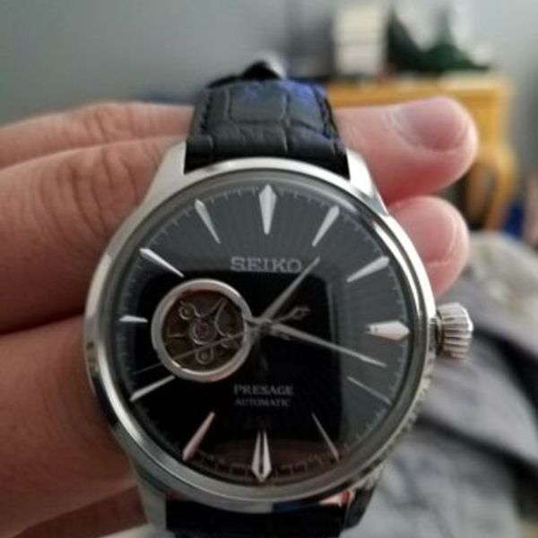 Seiko Presage ssa359 open heart black men's automatic watch | WatchCharts