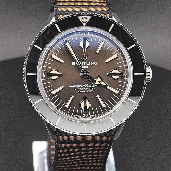 Breitling Superocean Heritage '57 Outerknown Brown Dial Brown NATO Strap Watch for Men - A103703A1Q1W1