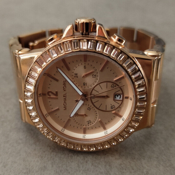 Ladies Michael Kors Rose Gold Chronograph Watch Boxed MK-5412 | WatchCharts