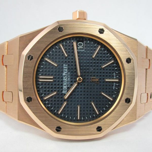 Fs: AUDEMARS PIGUET ROSE GOLD 39mm ROYAL OAK ULTRA THIN 15202 NOS BOX ...