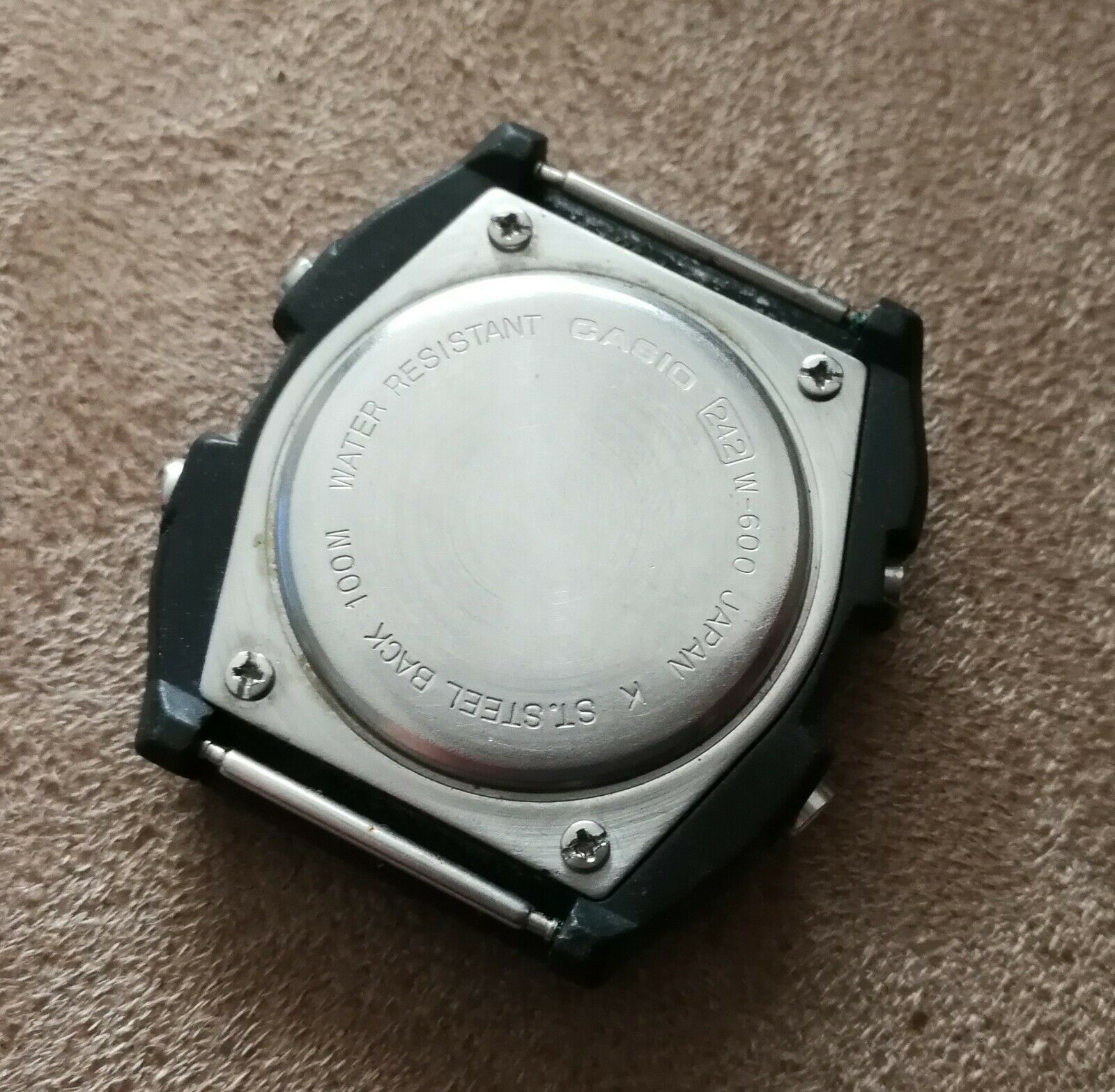 vintage casio w-600 multi alarm solar battery lcd watch