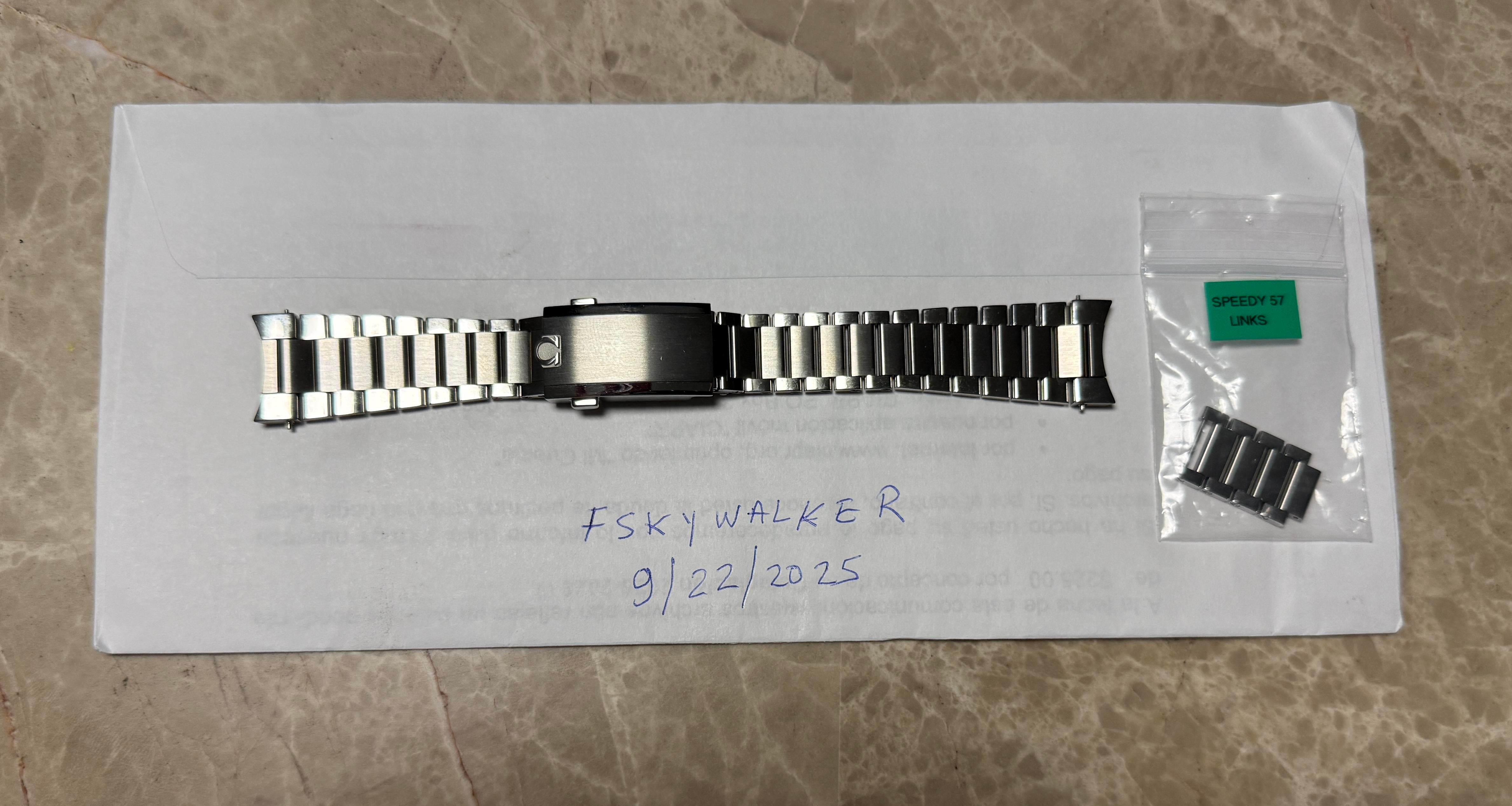 WTS] Omega Speedmaster 57 20 MM Flat Link Bracelet, Pushbutton