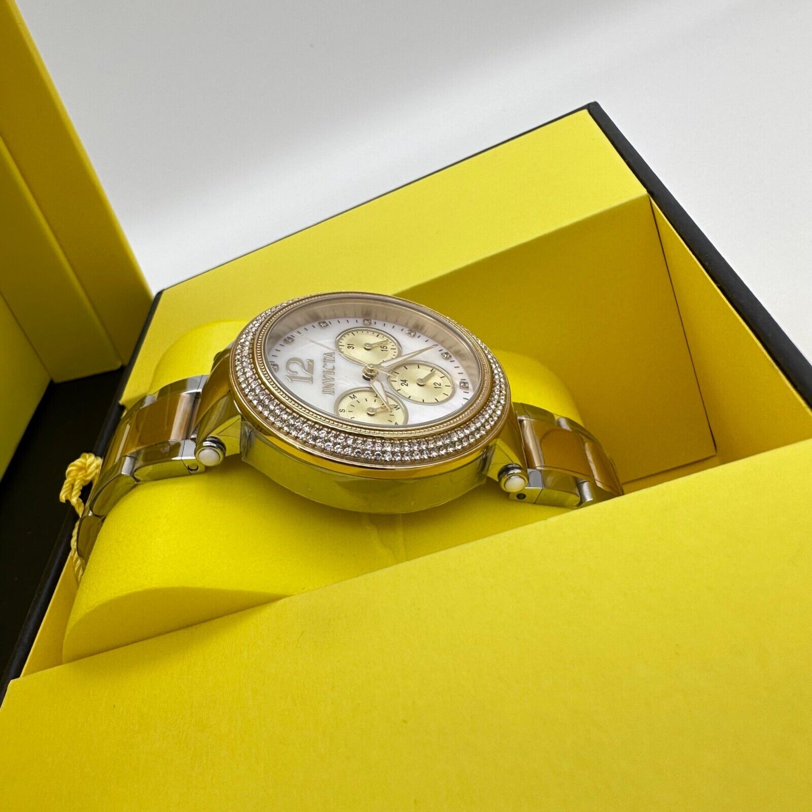 Invicta Ladies 44705 Bolt Crystal Accented Two Tone SS Watch 