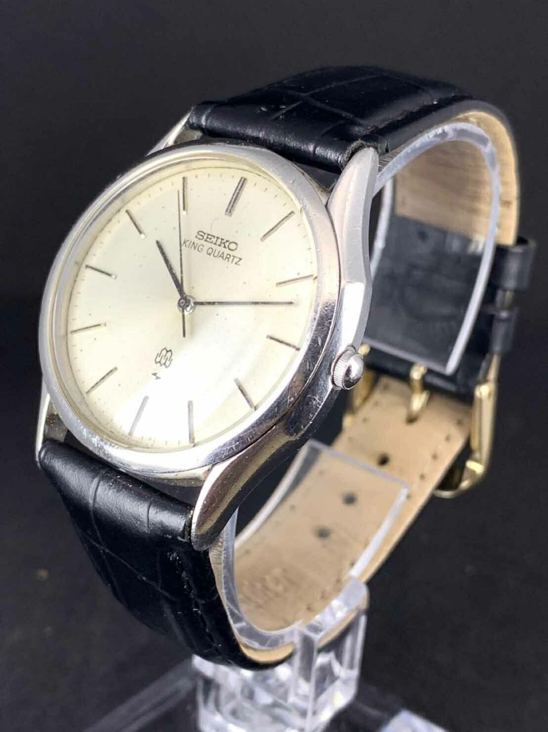Vintage SEIKO KING QUARTZ 9721-8010 Twin Quartz Wrist Watch Japan 
