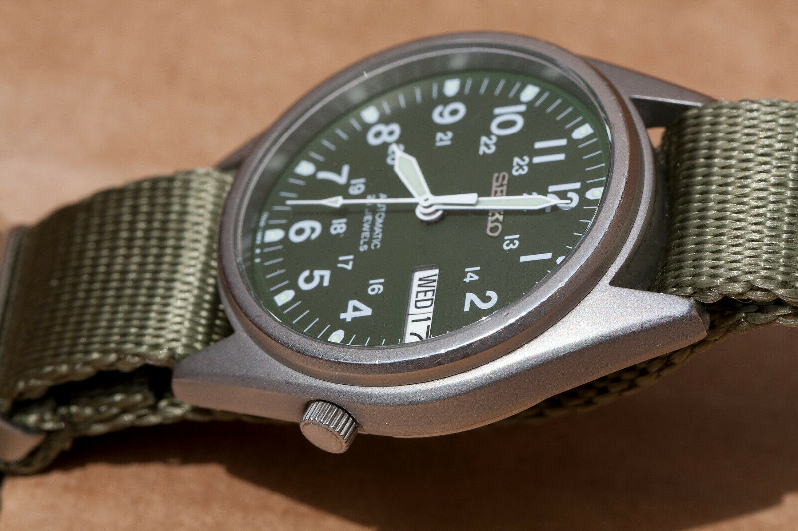 SNX425 Seiko Automatic 21 Jewels Military Field Watch (7S26