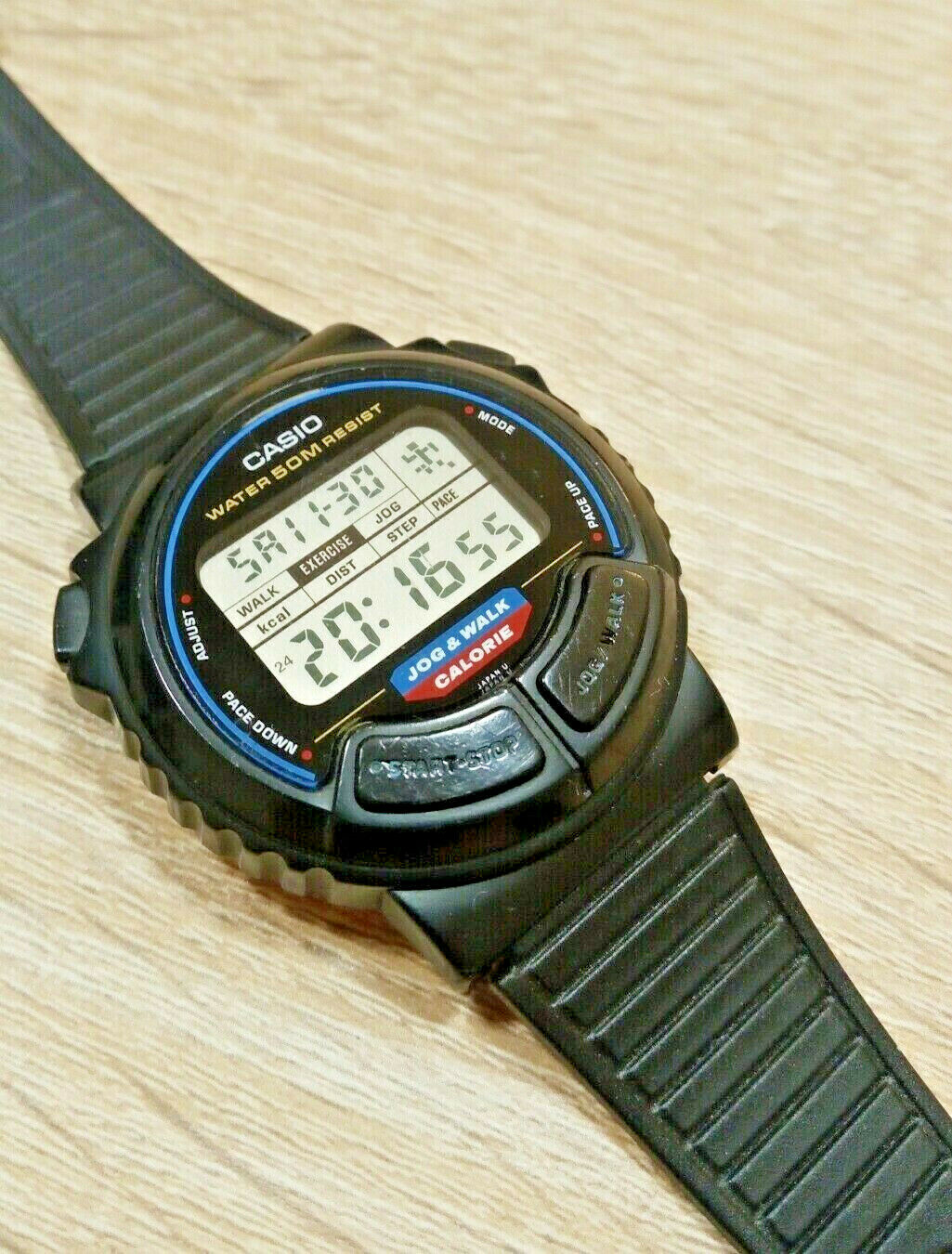 Casio Watch Work Out Jog & Walk Calorie 880 Jc-11 Black Digital