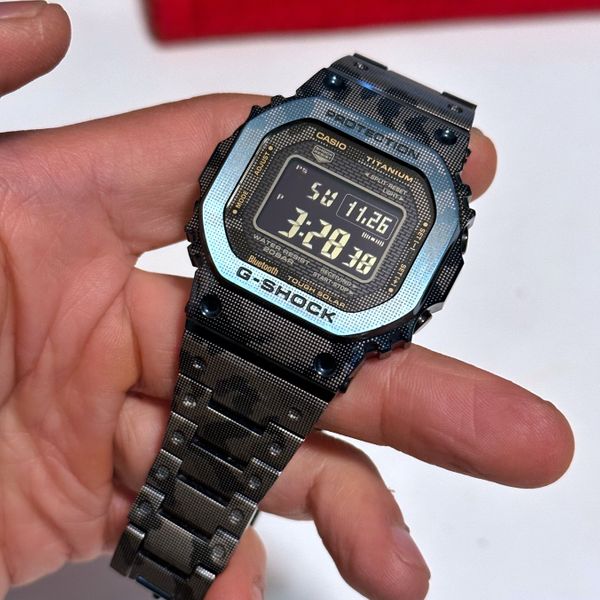 GShock Titanium Square, GMWB5000T Camo Blue WatchCharts Marketplace