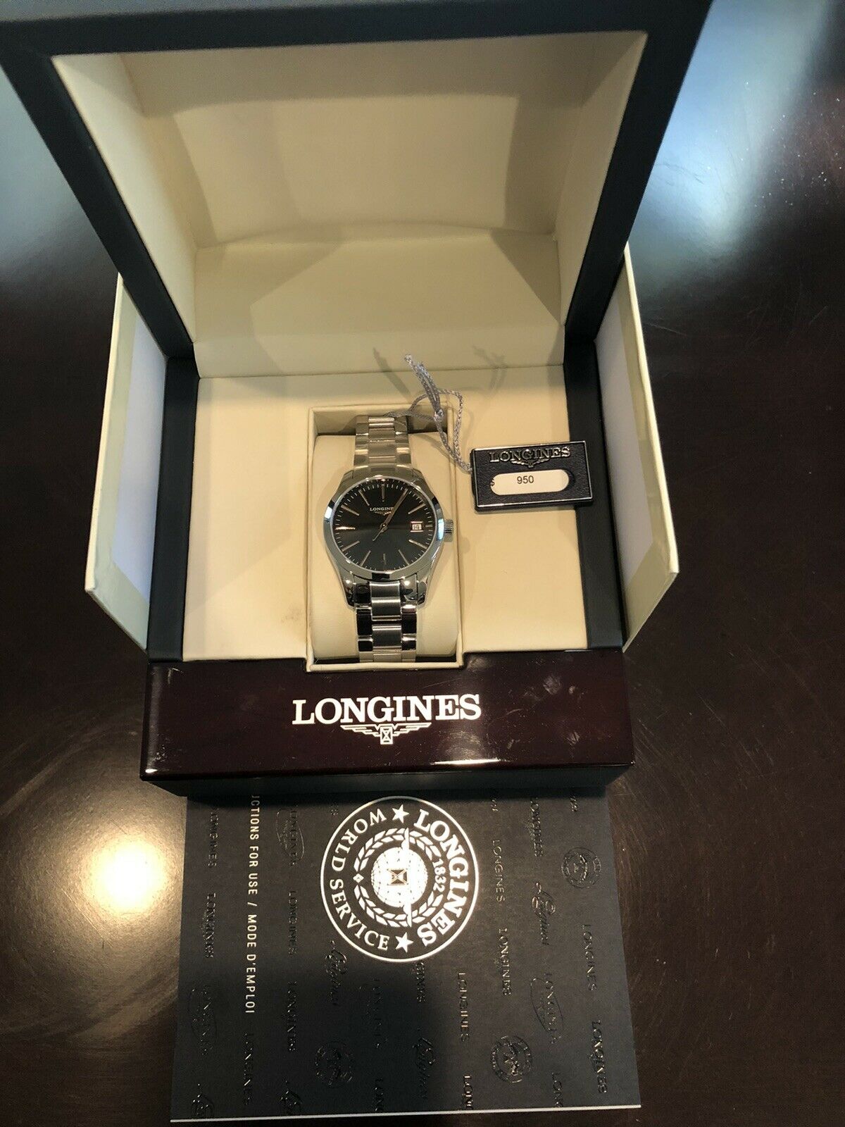 New Longines Conquest Classic Blue Dial Women s Stainless Steel