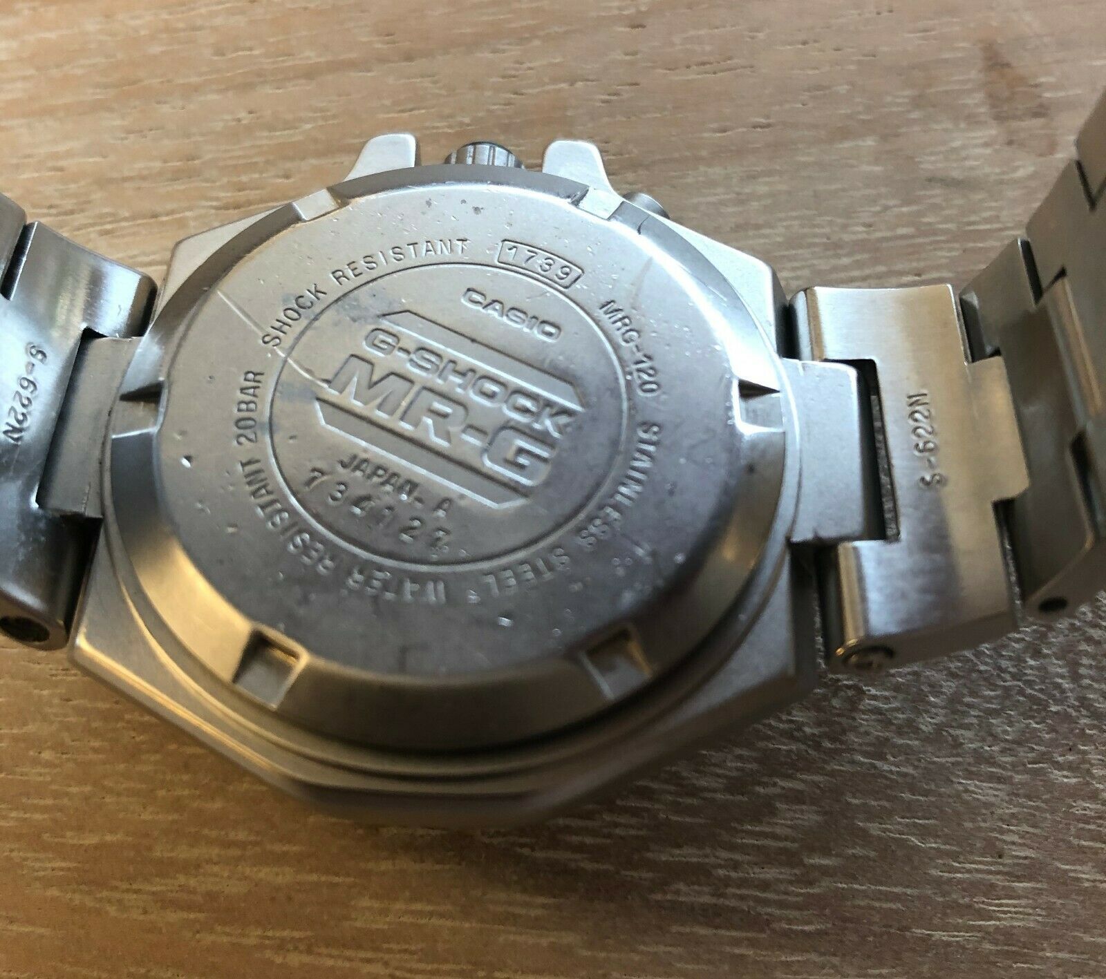 Casio G-Shock MRG-120-2A - SS - First Ever Analog MR-G - Rare 