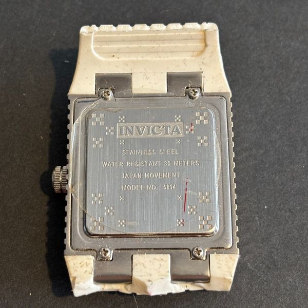 Mens Invicta Square Watch Red Model 5814 | WatchCharts Marketplace