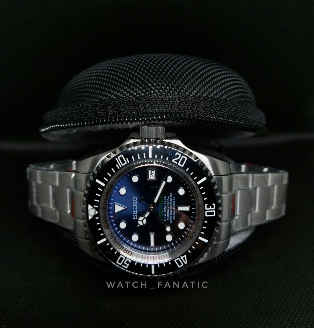 SEIKO [DEEPSEA SEA-DWELLER WATCH BLUE MOD] 44MM, JAPANESE NH35 MOVEMENT,  AUTOMATIC WATCH, DIVER WATCH | WatchCharts Marketplace