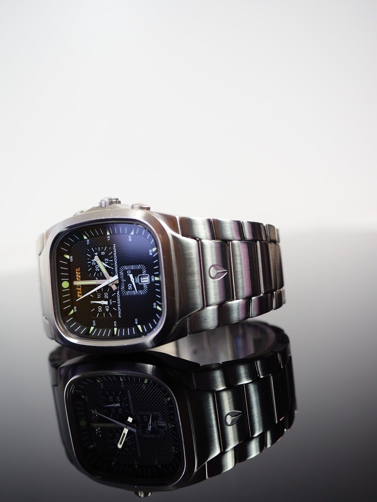 希少 NIXON LARGE ＆ IN CHARGE THE PRODUCER Nixon The Producer SS Chrono Watch Large & in Charge Very Rare