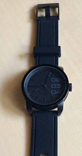 Diesel DZ-1446 Black Silicone Strap Men's Watch 46 mm For Parts
